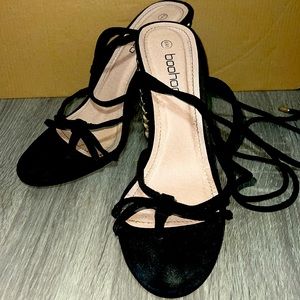 Open Toe Strap-Up heels